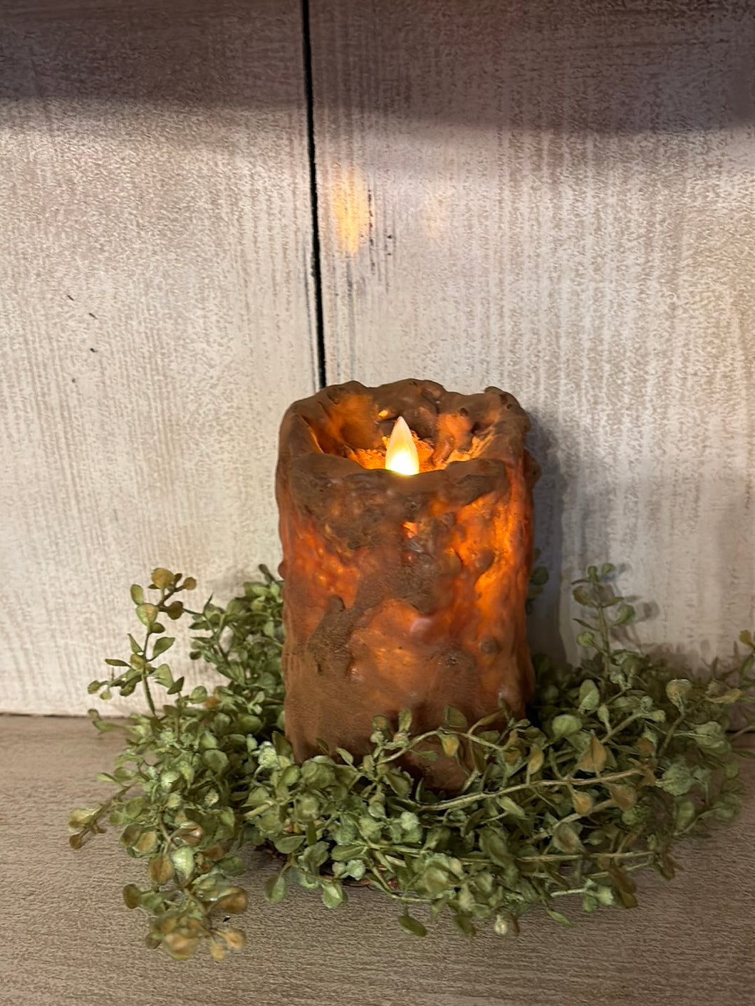 5” Grungy Flicker Candle