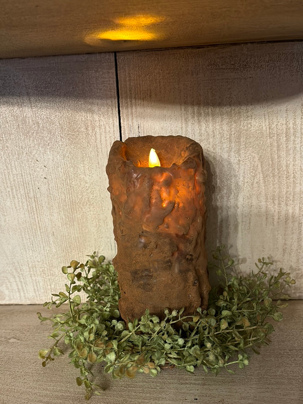 7” Grungy Flicker Candle
