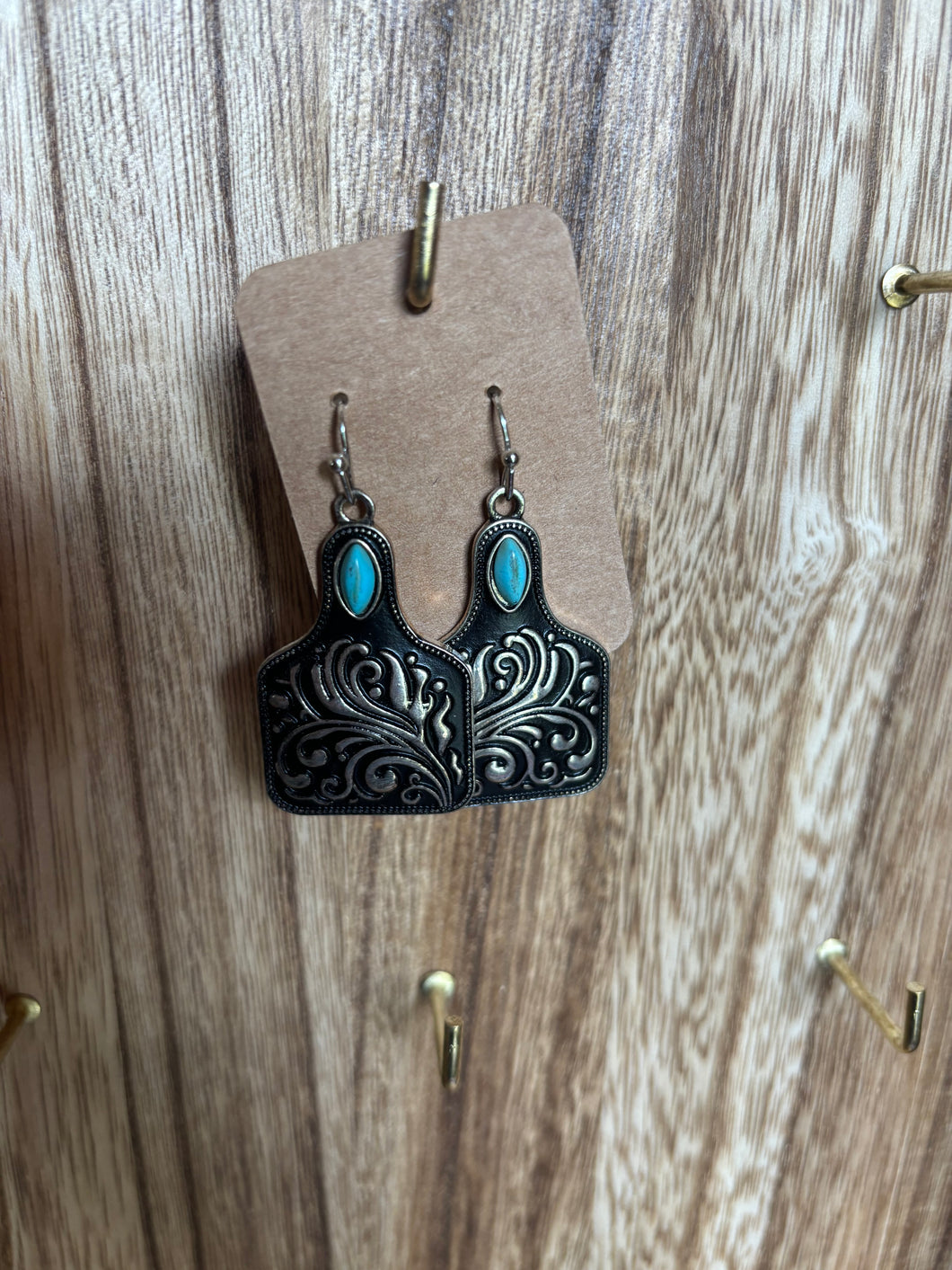 Cow tag Earrings